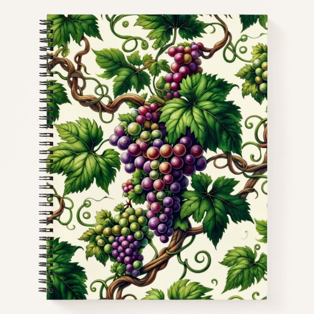 Carnet Bliss de vignoble verdoyant : Une tapisserie de vi (Devant)