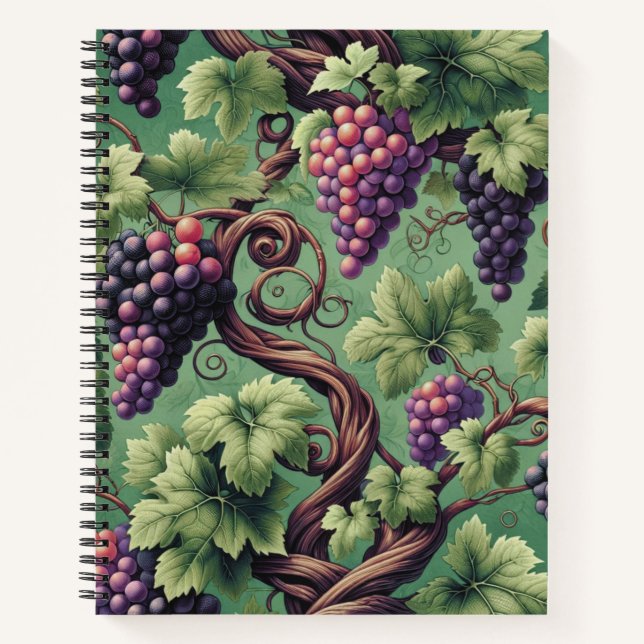 Carnet Bliss de vignoble verdoyant : Une tapisserie de vi (Devant)