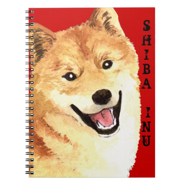 Carnet Bloc de couleur Shiba Inu (Devant)