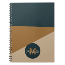 Bloc de couleur vert et Brown vintage monogramme