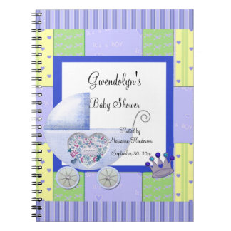 Carnet Bloc-notes Blue Prince Baby shower Spiral