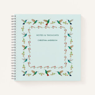 Carnet Bloc-notes de bordure de colibri personnalisé