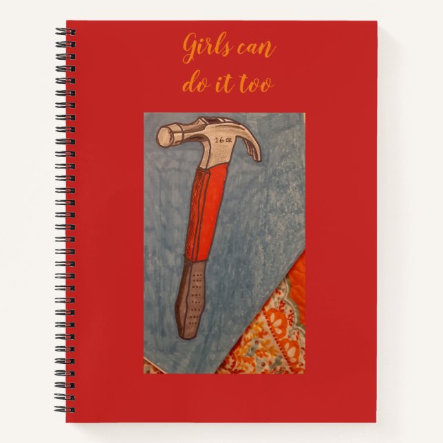 Carnet Bloc-notes de la spirale d'alimentation pour fille (Devant)