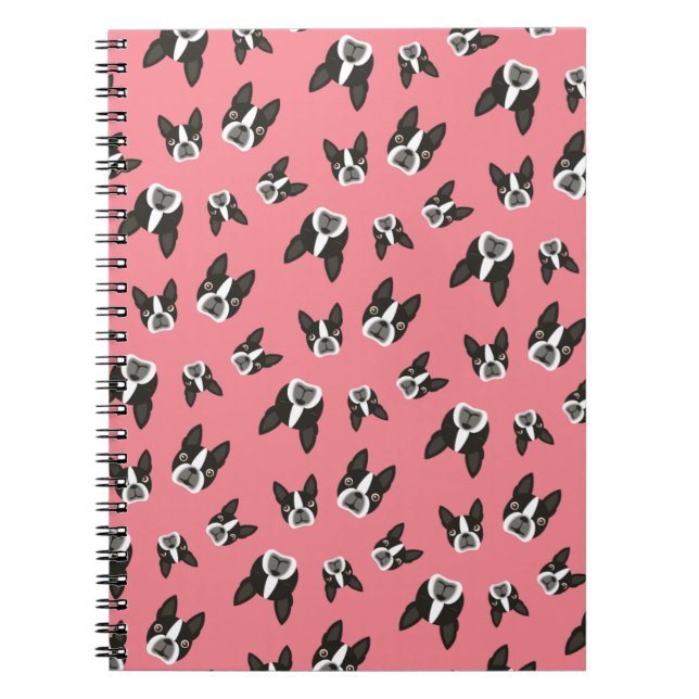 Carnet Bloc - notes de motif de Boston Terrier - pastèque (Devant)
