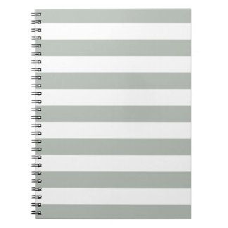 Carnet Bloc - notes de motif de rayures de gris argenté