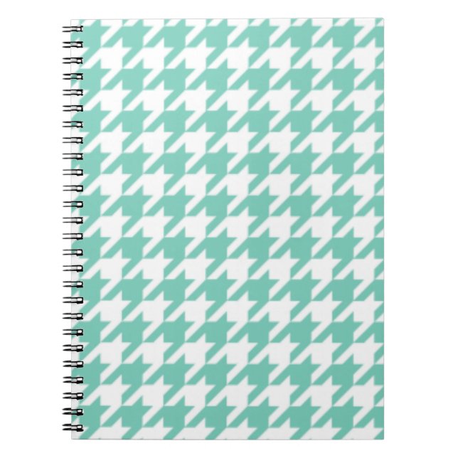 Carnet Bloc - notes de pied-de-poule de turquoise (Devant)