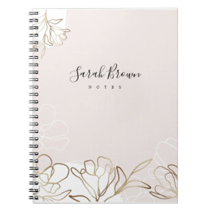 Carnet Bloc-notes féminin personnalisé rose vif