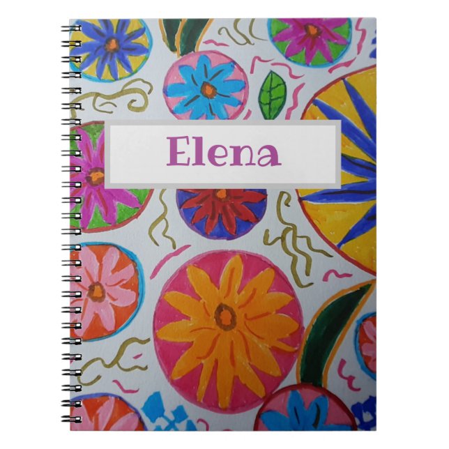 Carnet Bloc-notes floral moderne (Devant)