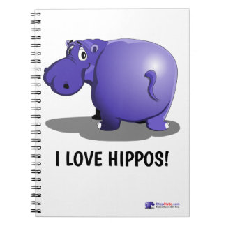 Carnet Bloc-notes Hippo violet
