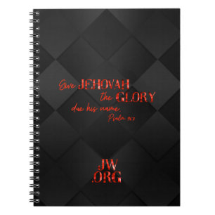 Carnet Bloc-notes JW pour Frères en rouge/noir