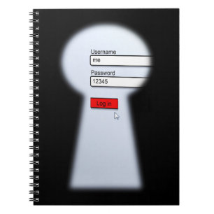 Carnet Bloc-notes Spiral Security Password