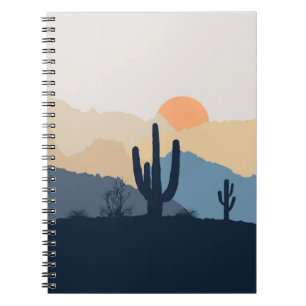 Carnet Blue and beige desert sunrise