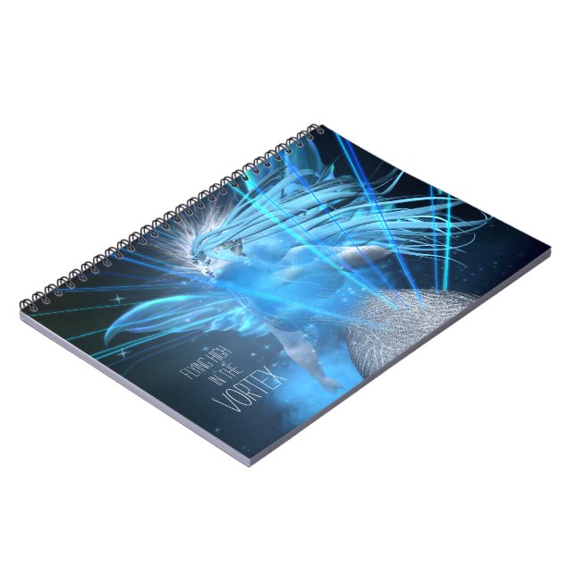 Carnet Blue Fairy In the Vortex Notebook - customize it ! (Côté gauche)