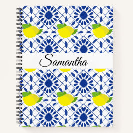 Carnet Blue Geometric Lemon Tile