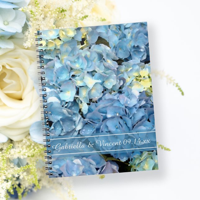 Carnet Blue Hydrangea Floral Mariage (Créateur téléchargé)