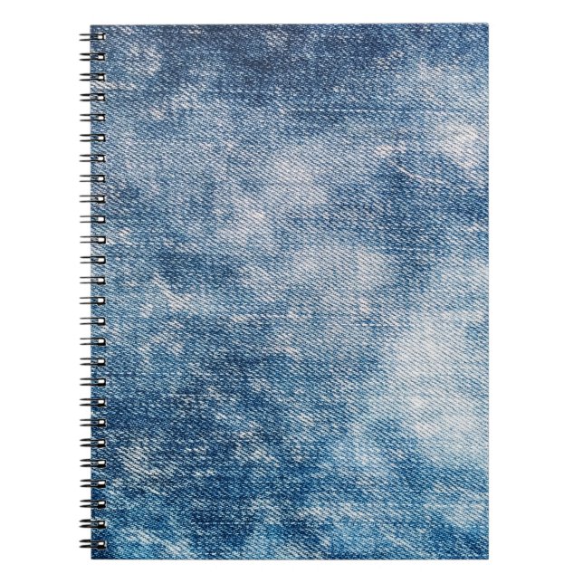 Carnet Blue Jeans Denim, Arrière - plan texturé. (Devant)