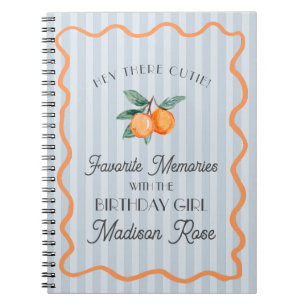 Carnet Blue Little Cutie Souvenirs favoris Anniversaire