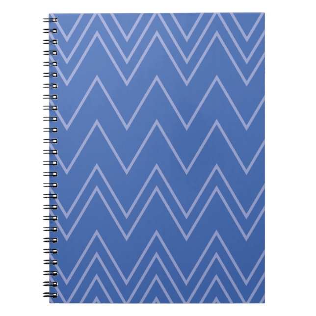 Carnet Blue, moderne, simple, cool, trendy zigzag (Devant)
