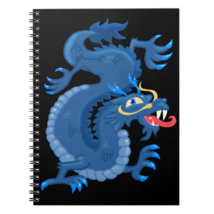 Carnet Blue Oriental Dragon