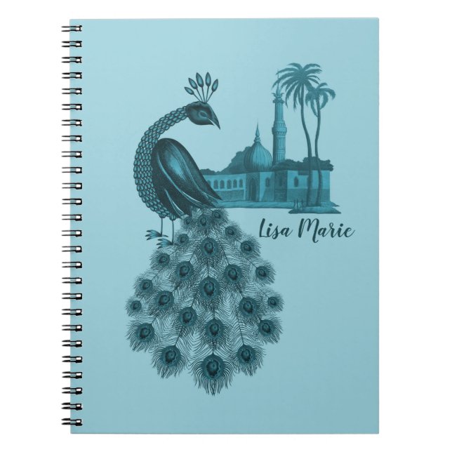 Carnet Blue Peacock (Devant)