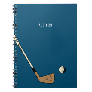 Carnet Blue Personnalisé Vintage Golf