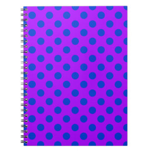 Carnet Blue polka dots on purple