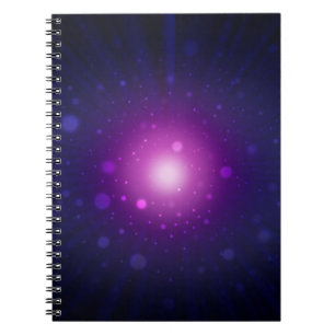Carnet Blue Purple Space Galaxy étoiles Abstrait