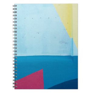 Carnet Blue, red, pink, and yellow abstract painting