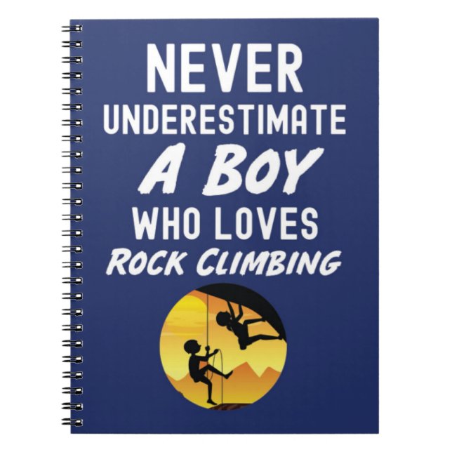 Carnet Blue Rock Escalades Cadeaux Pour Garçons Climber P (Devant)