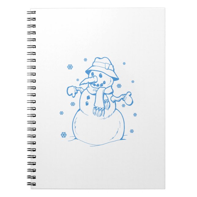 Carnet Blue snowman (Devant)