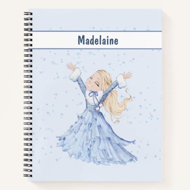 Carnet Blue Winter Princess Girls Personal (Devant)