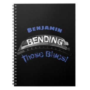 Carnet Blues harmonica joueur flexion musicien humour