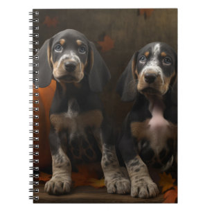 Carnet Bluetick Coonhound Chiot Automne Citrouille de pla