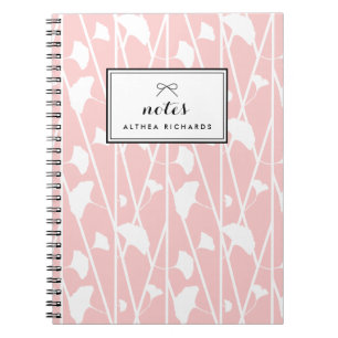 Carnet Blush Elegant Floral Vines Motif Personnalisé