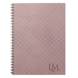 Carnet Blush & Gol Monogram Féminin Coiffeur