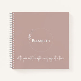 Carnet Blush personnalisé "Écrivez votre prochain chapitr