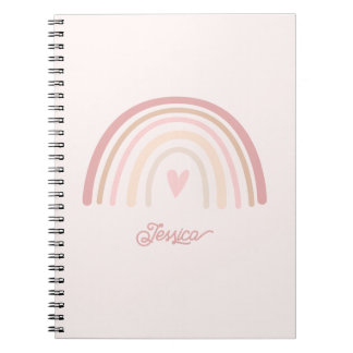 Carnet Boho Beige Blush Arc-en-ciel