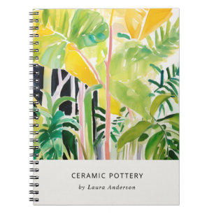 Carnet Boho Chic Vert Feuillage Tropical Feuillu Botaniqu