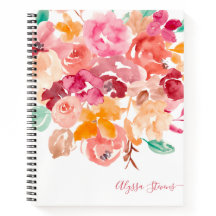 Boho fleurs rétro motif d'aquarelle fleurie