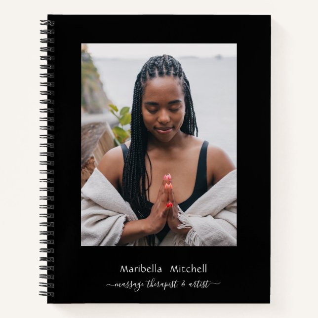Carnet Boho Moon Crystals Plumes Fleur Photo verticale (Devant)