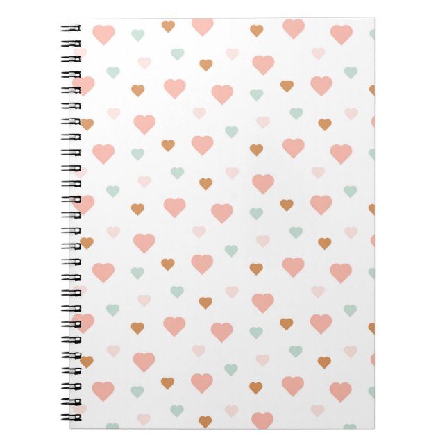 Carnet Boho petite fille pastel coeur d'amour (Devant)