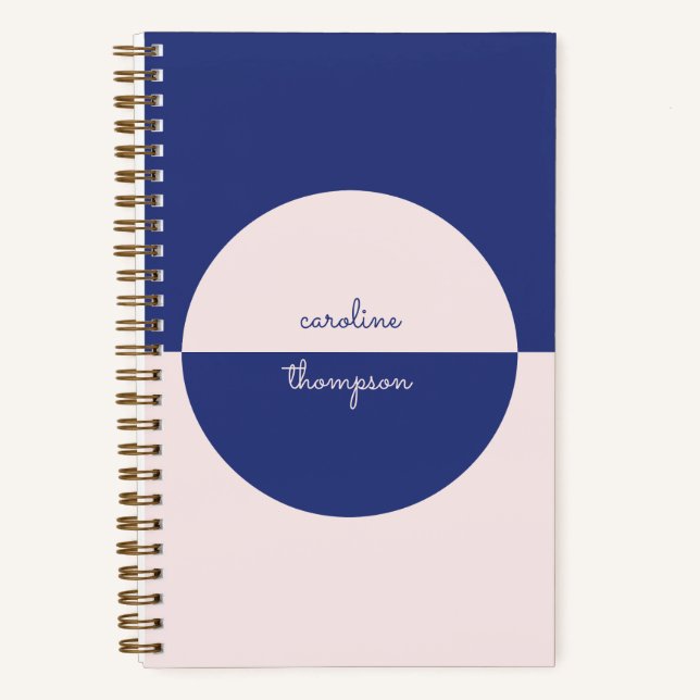Carnet Boho Purple Rose Shape & Script Name (Recto)