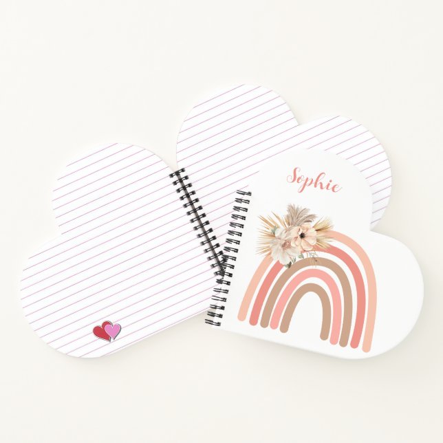 Carnet Boho rose pâle (Intérieur)