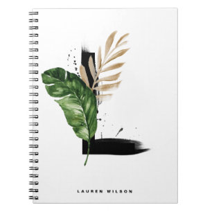 Carnet Boho Tropical Greenery Letter L Monogram