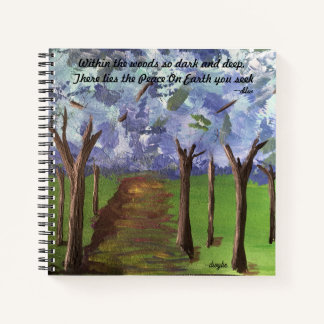 Carnet Bois bleu d'automne