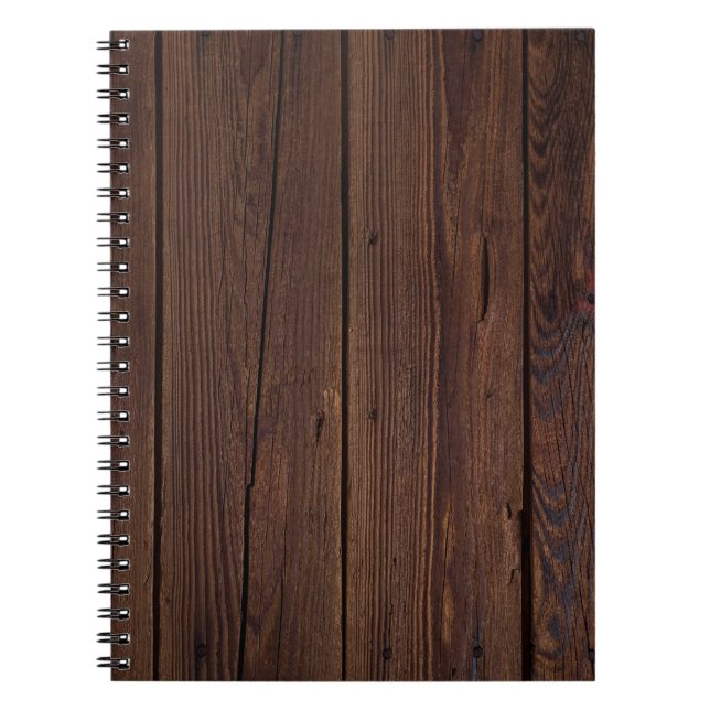 Carnet Bois Brown foncé rustique clôture en bois Style ch (Devant)