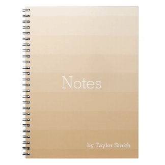 Carnet Bois de Burlywood Brown Tan Horizontal Shades Jeun