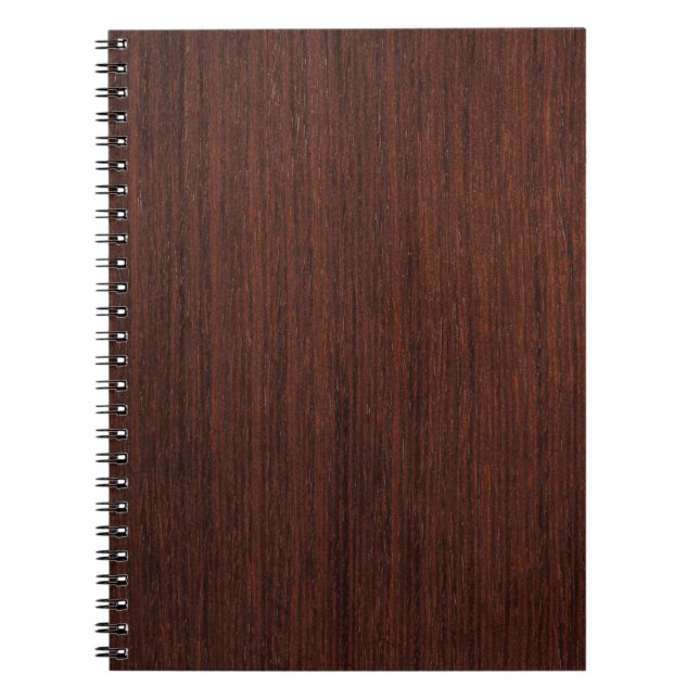 Carnet Bois de marron foncé clair lisse (Devant)