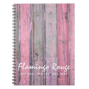 Carnet Bois Rose Rustique Boutique Vintage & Bohème Chic