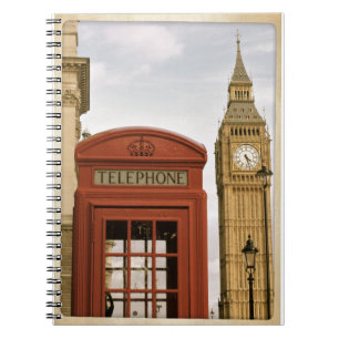 Carnet Boîte téléphonique et tour de Big Ben